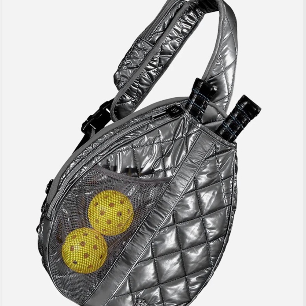 Oliver Thomas Silver Quilted Backpack